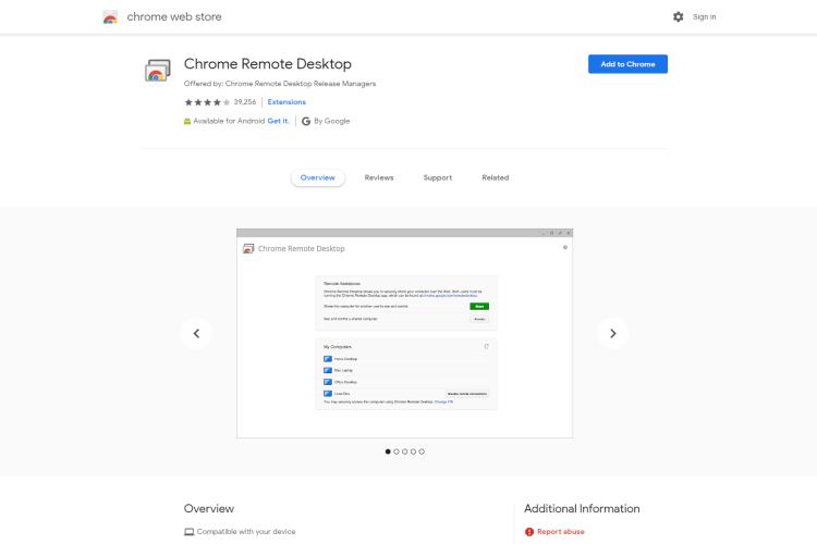 Google Chrome Remote Desktop to runiMessage for a Windows computer