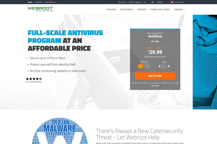 Webroot      SecureAnywhere Antivirus 