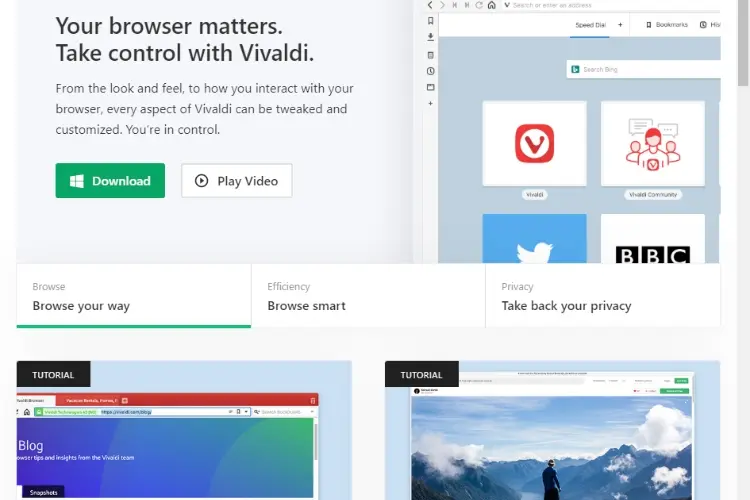 VivaldiWeb Browser for Windows